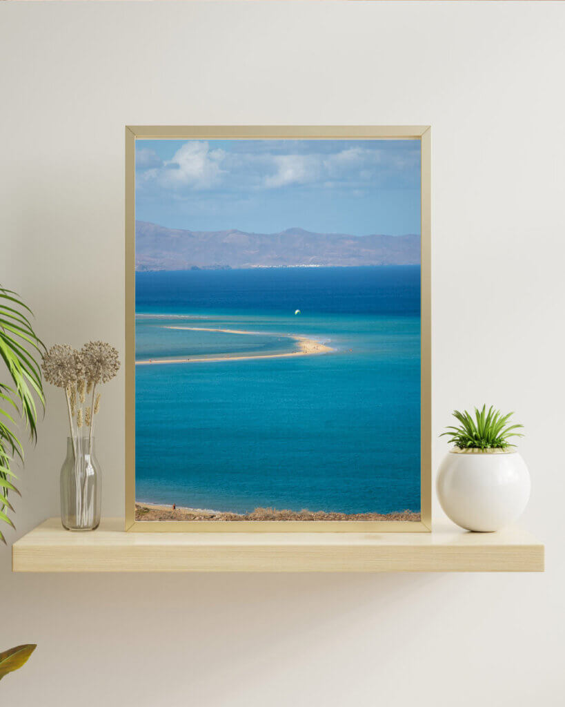 prints of fuerteventura blue lagoon